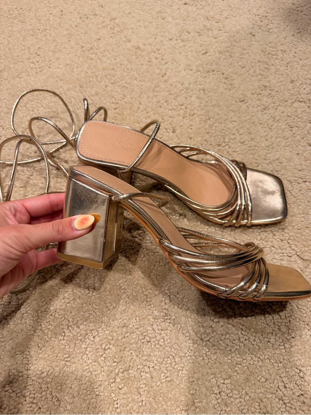 ASOS gold sandals